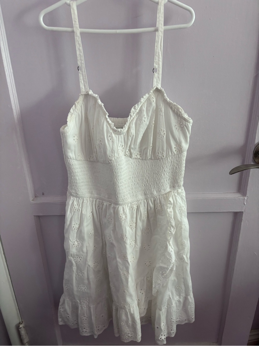 Hollister White Eyelet Mini Dress